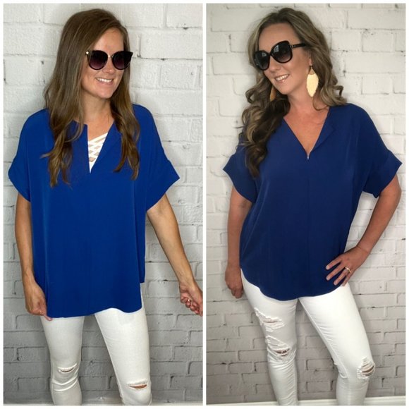 Zenana Outfitters Tops - Classically Navy Top NWT